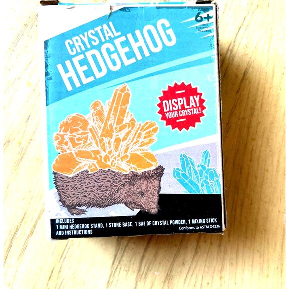 Crystal Growing Kit for Kids -Hedgehog to Grow Crystals Rocks Science Learn - Picture 1 of 5